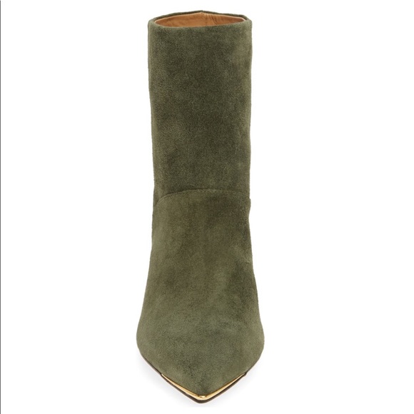 NEW Tory Burch Lila Ankle Bootie Olive Suede Size 9.5 - Picture 4 of 15